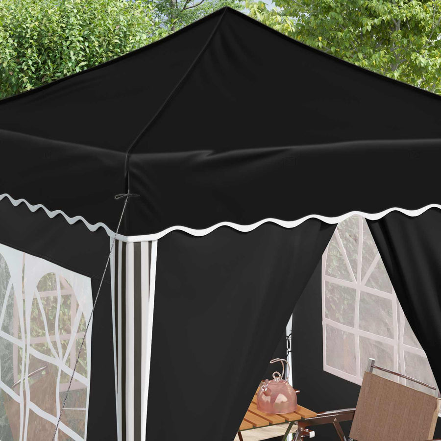 Pop-up Feesttent Zwart 195 x 195 x 245 cm Oxford Stof