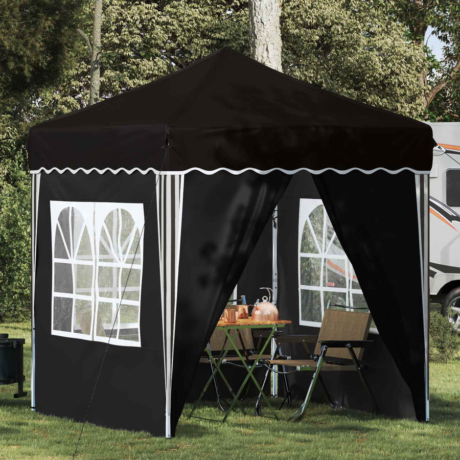 Pop-up Feesttent Zwart 195 x 195 x 245 cm Oxford Stof