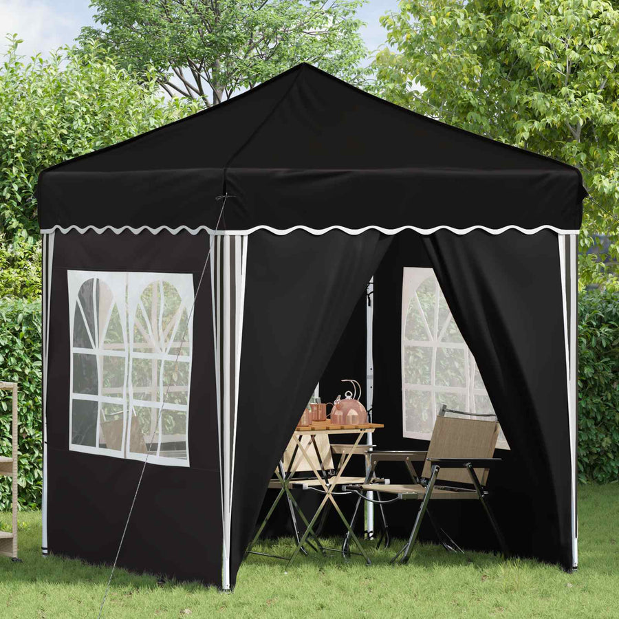 Pop-up Feesttent Zwart 195 x 195 x 245 cm Oxford Stof