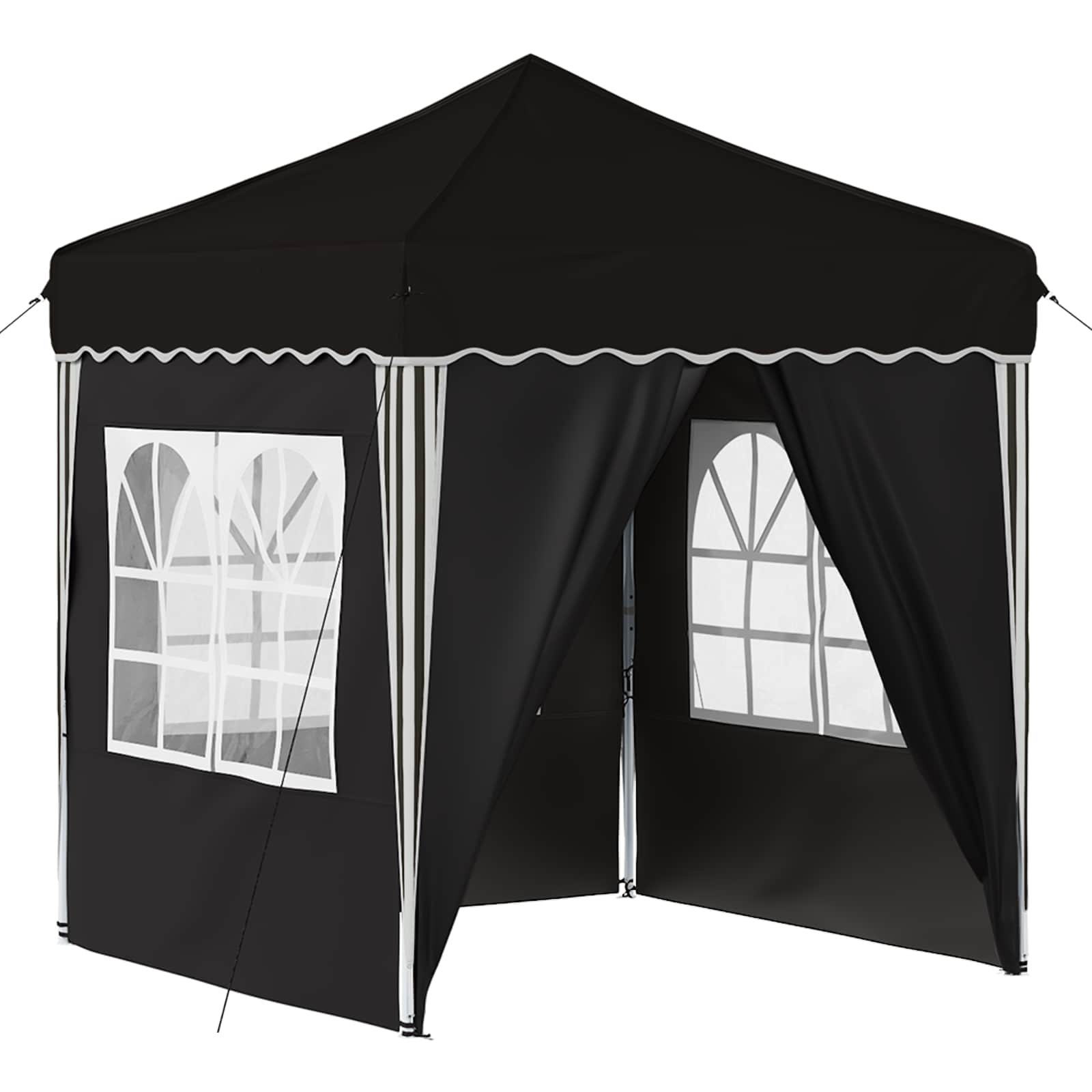 Pop-up Feesttent Zwart 195 x 195 x 245 cm Oxford Stof