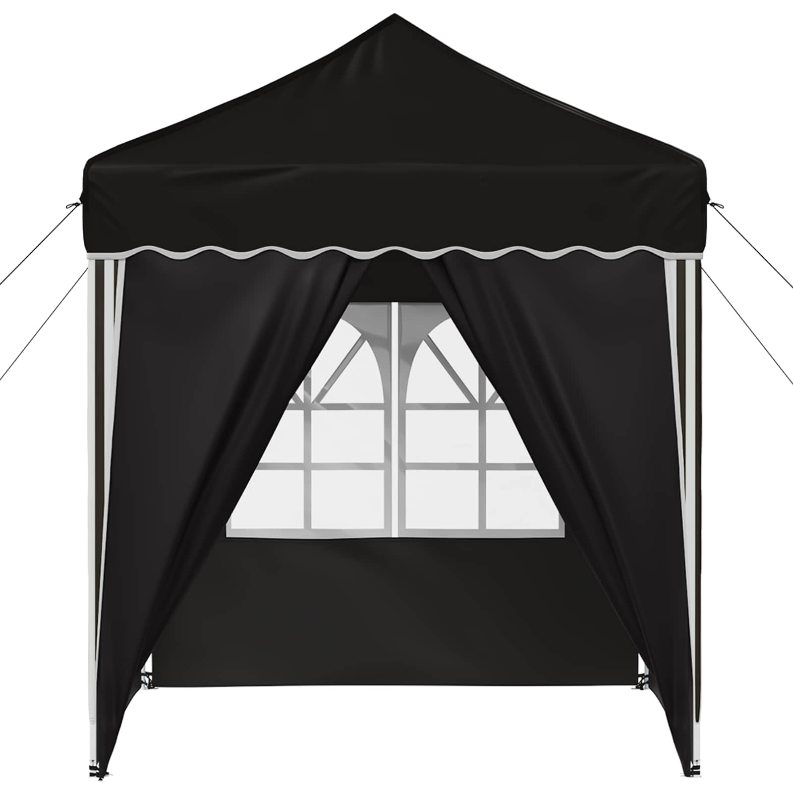 Pop-up Feesttent Zwart 195 x 195 x 245 cm Oxford Stof