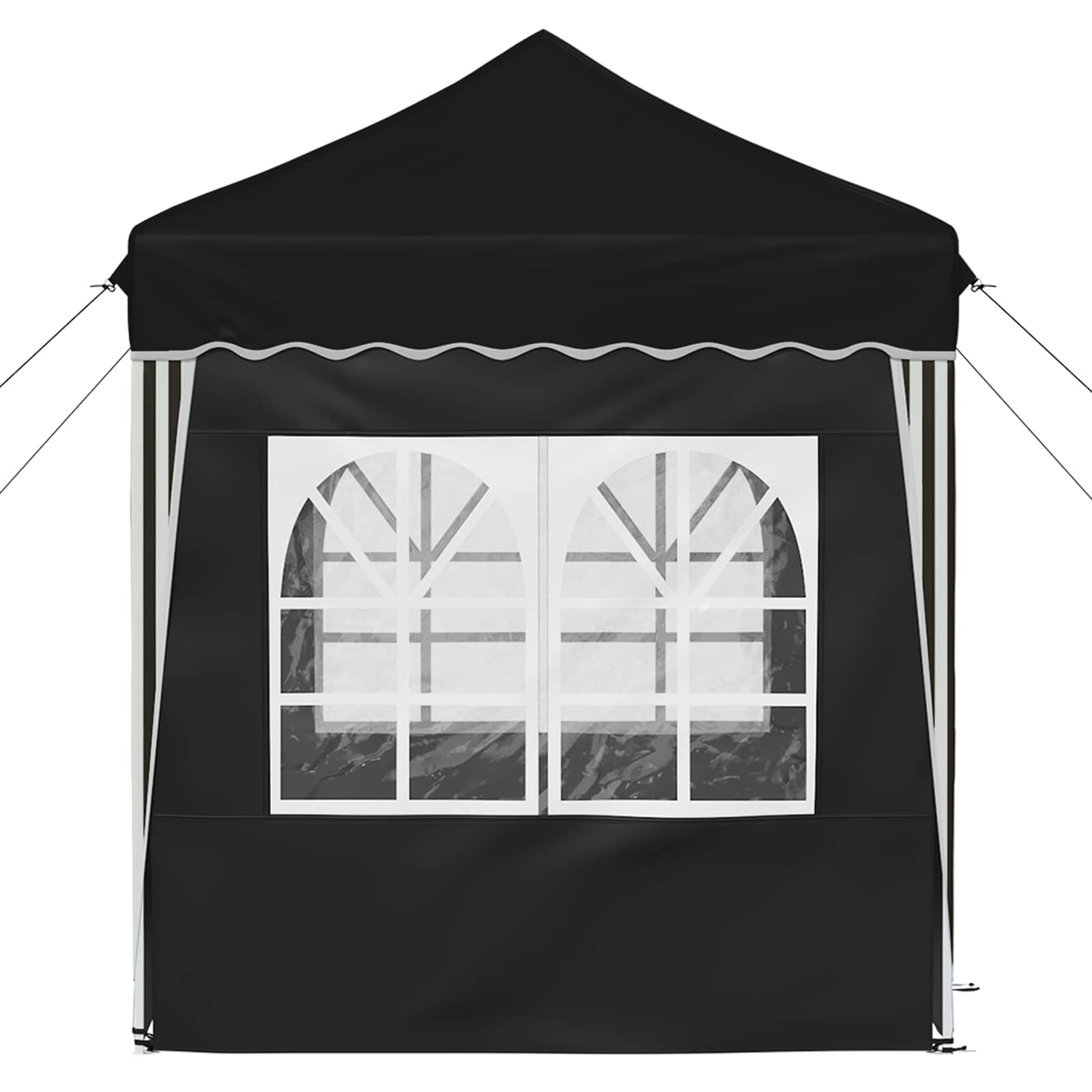 Pop-up Feesttent Zwart 195 x 195 x 245 cm Oxford Stof