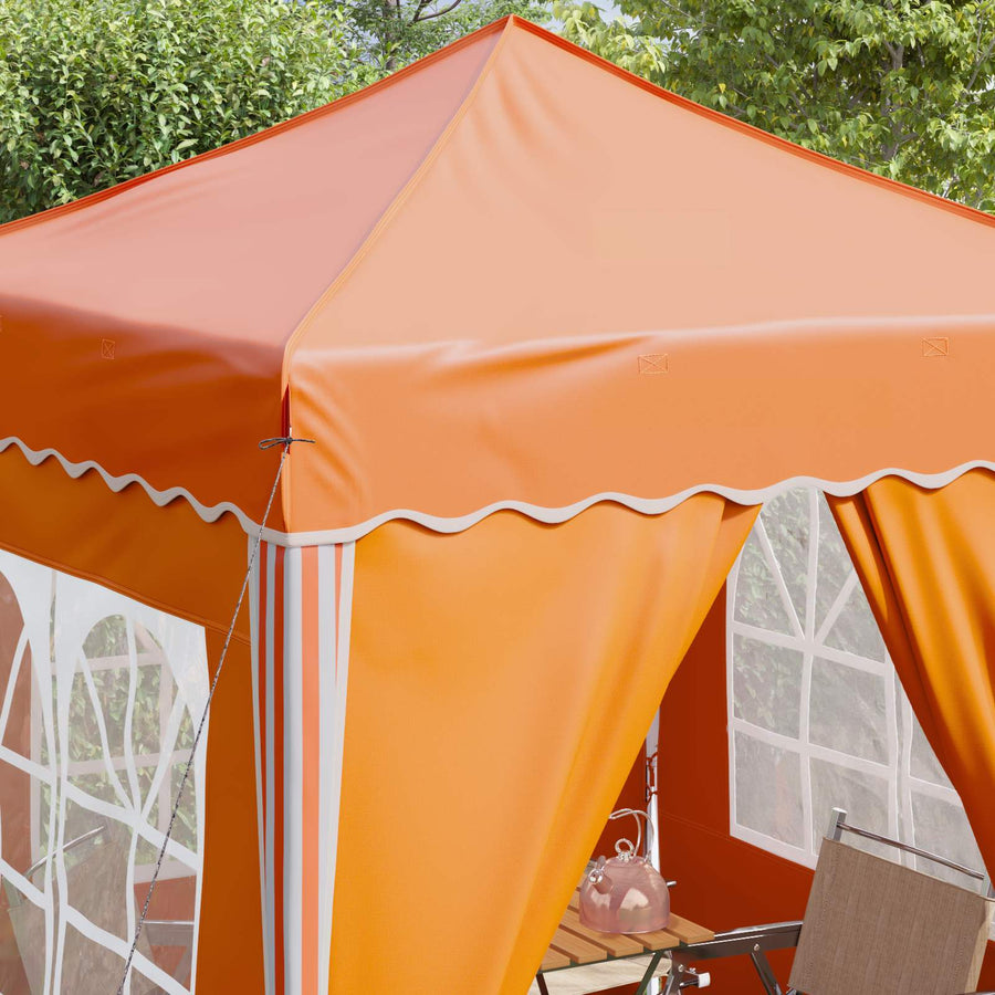 Pop-up Feesttent Oranje 195 x 195 x 245 cm Oxford Stof