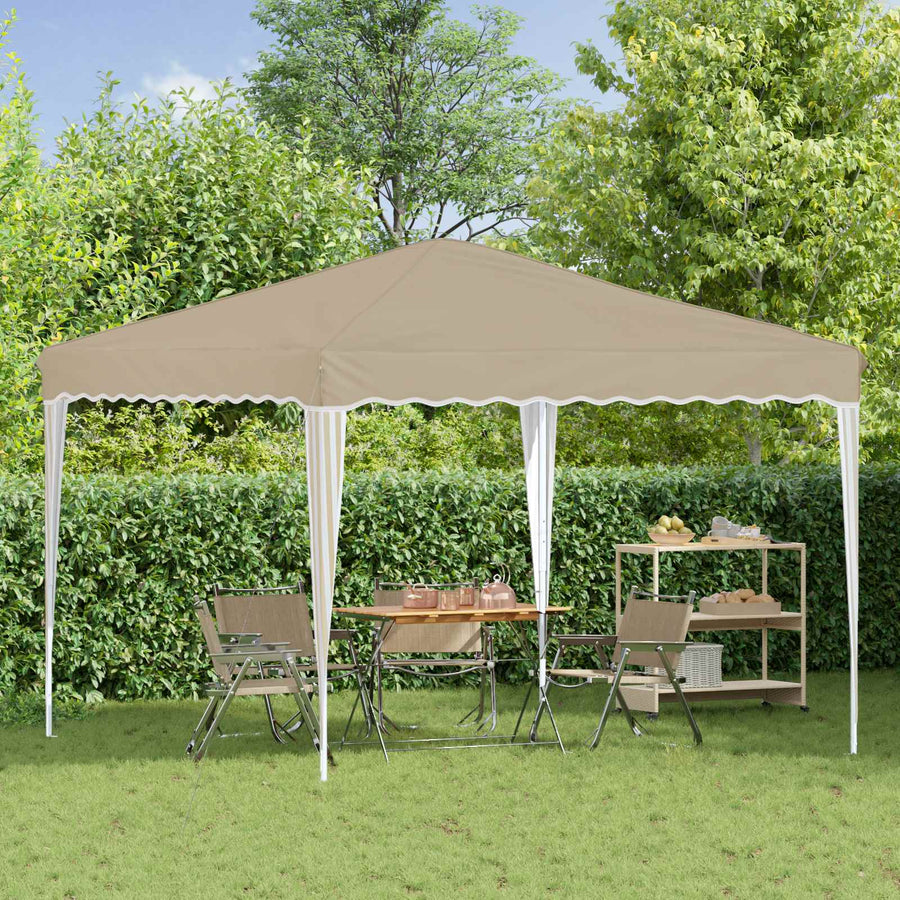 Pop-up Feesttent Crème 288 x 288 x 245 cm Oxford Stof