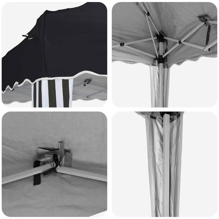 Pop-up Feesttent Antraciet 288 x 288 x 245 cm Oxford Stof