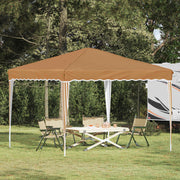 Partytent 288x288x245 cm beige Oxford stof