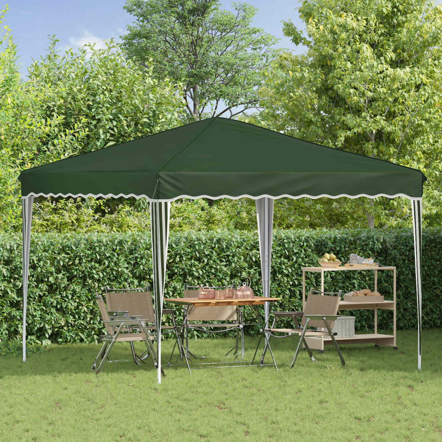 Pop-up Feesttent Groen 288 x 288 x 245 cm Oxford Stof