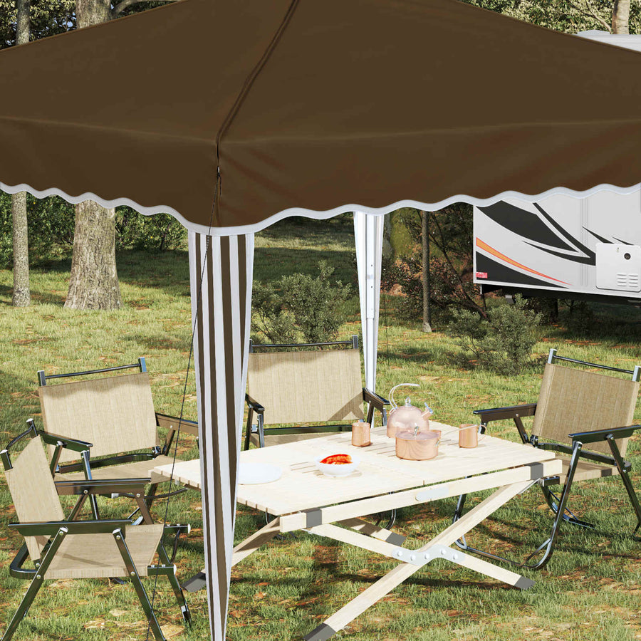 Pop-up Feesttent Taupe 288 x 288 x 245 cm Oxford Stof