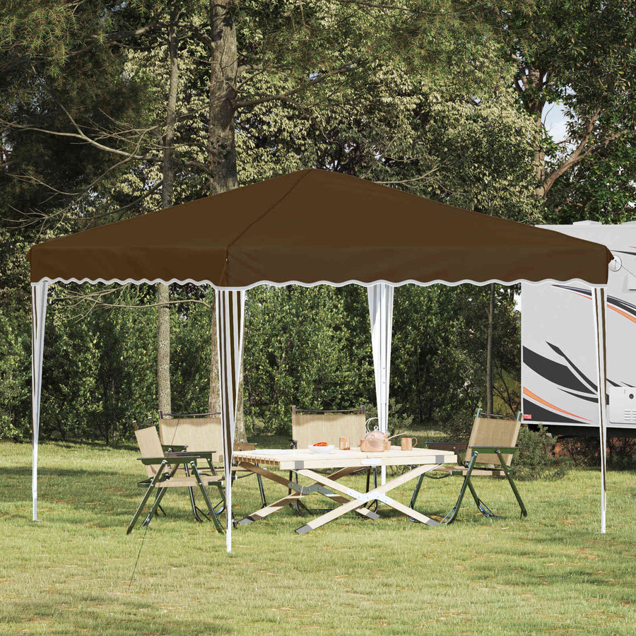 Pop-up Feesttent Taupe 288 x 288 x 245 cm Oxford Stof