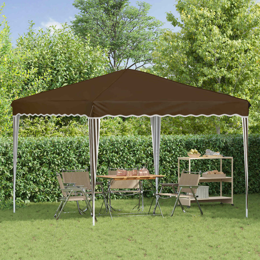 Pop-up Feesttent Taupe 288 x 288 x 245 cm Oxford Stof