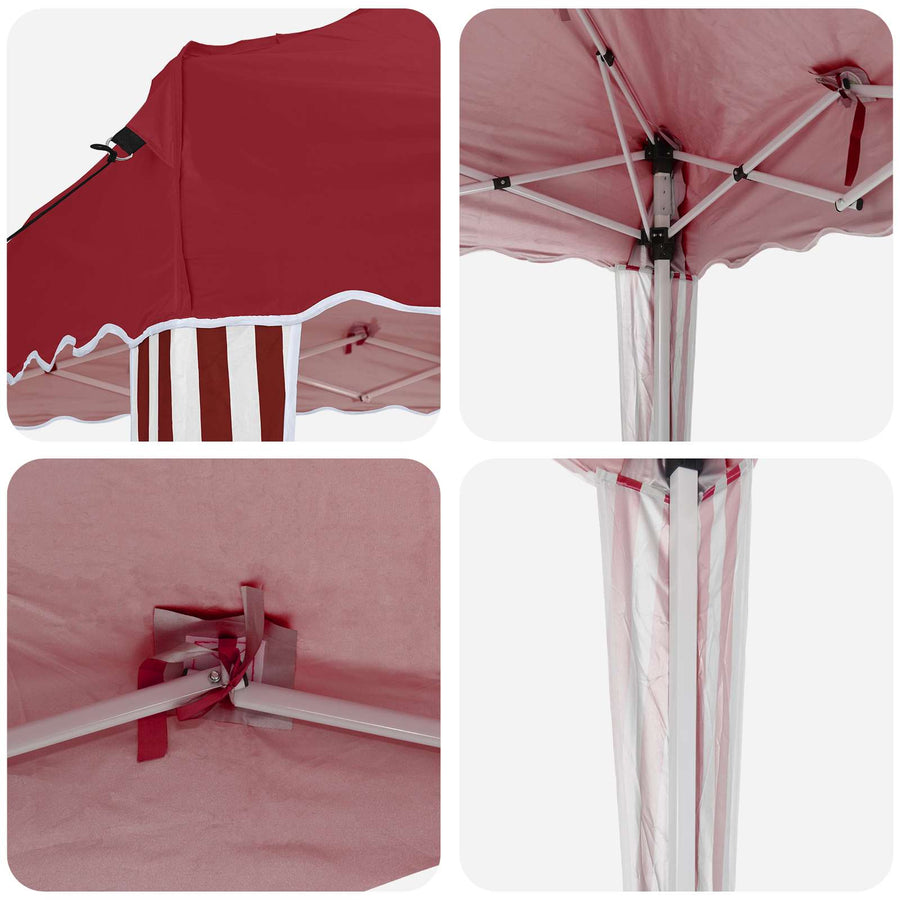 Pop-up Feesttent Bordeauxrood 288 x 288 x 245 cm Oxford Stof