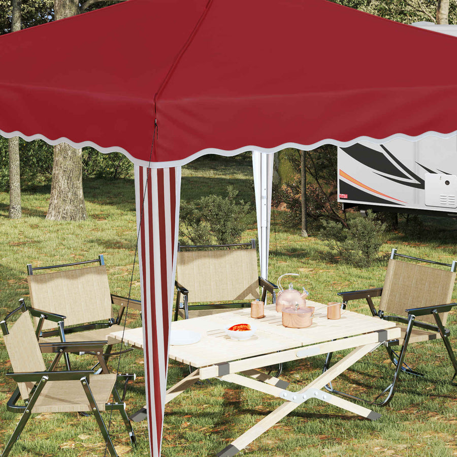 Pop-up Feesttent Bordeauxrood 288 x 288 x 245 cm Oxford Stof