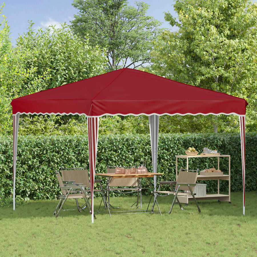 Pop-up Feesttent Bordeauxrood 288 x 288 x 245 cm Oxford Stof
