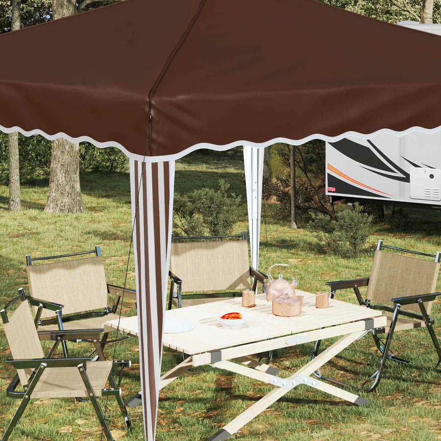 Pop-up Feesttent Bruin 288 x 288 x 245 cm Oxford Stof