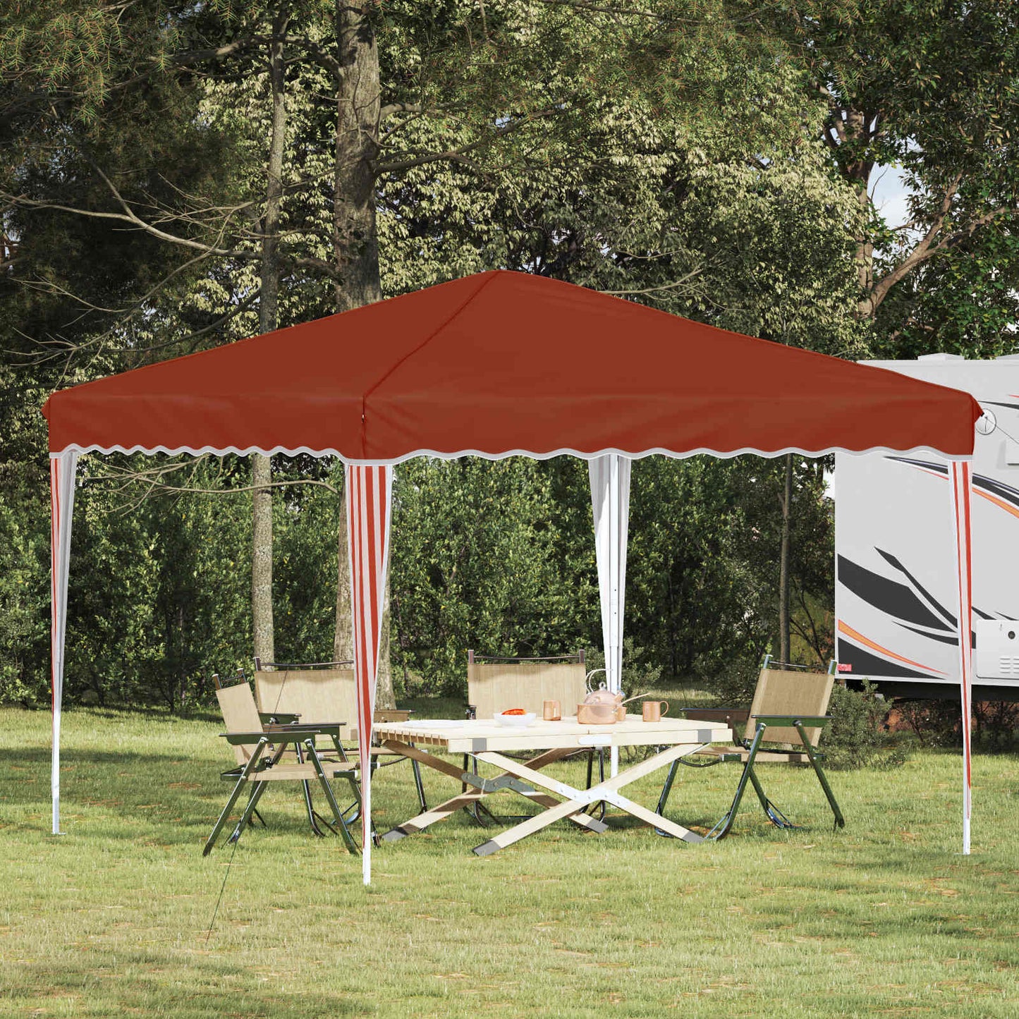Pop-up Feesttent Terracotta 288 x 288 x 245 cm Oxford Stof