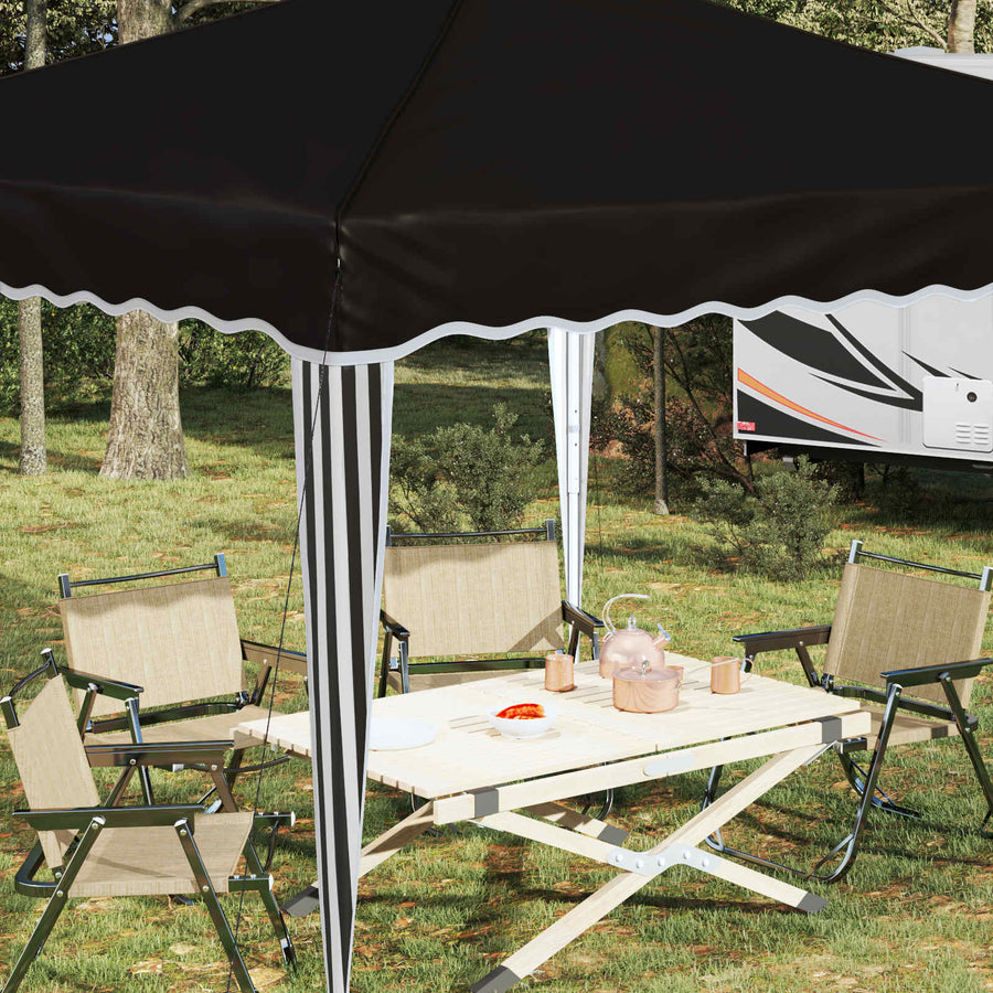 Pop-up Feesttent Zwart 288 x 288 x 245 cm Oxford Stof