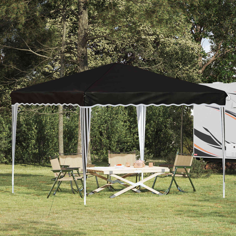 Pop-up Feesttent Zwart 288 x 288 x 245 cm Oxford Stof