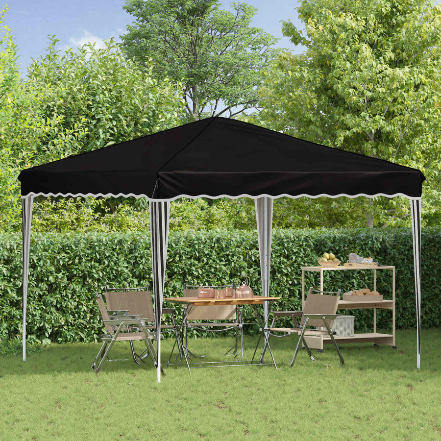 Pop-up Feesttent Zwart 288 x 288 x 245 cm Oxford Stof