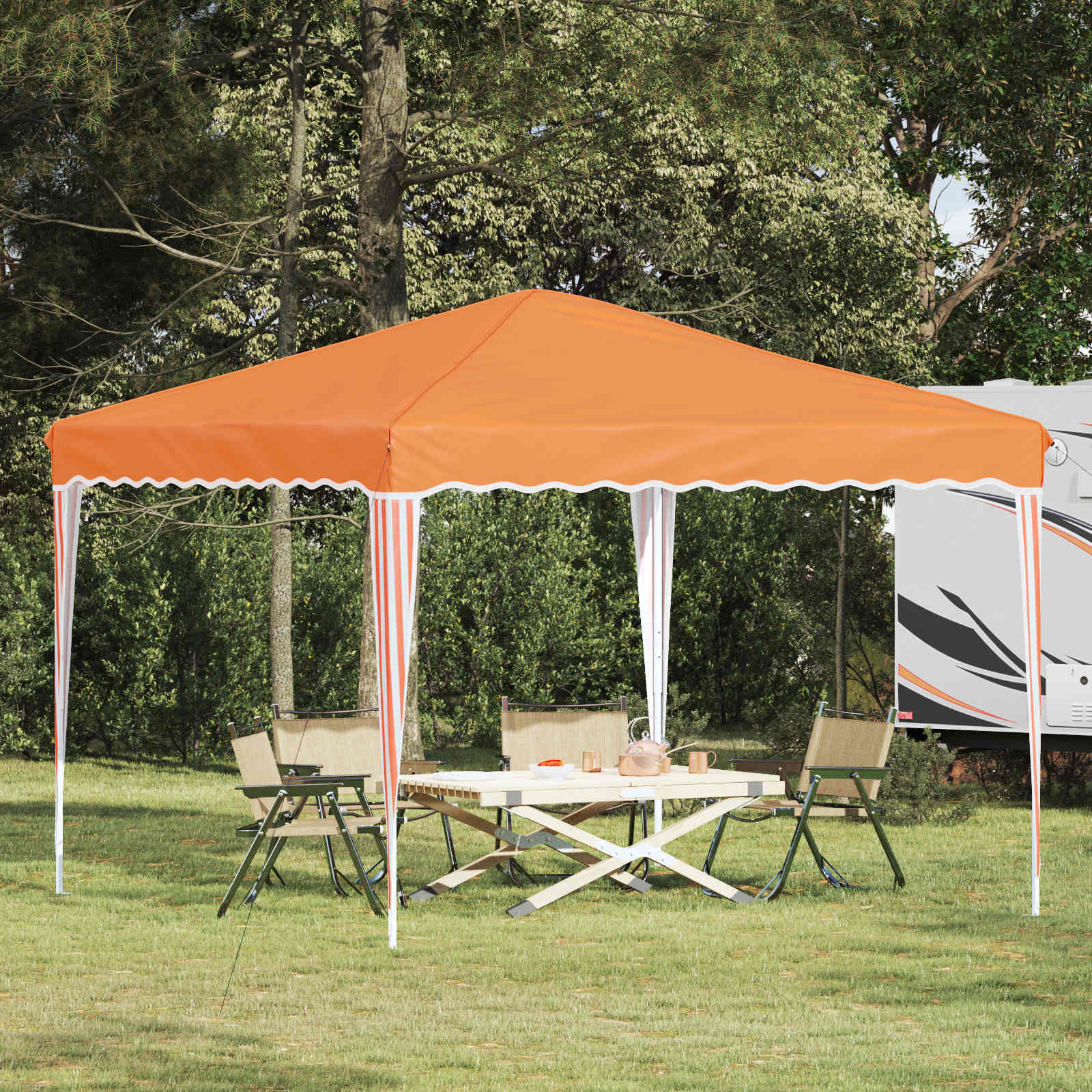 Pop-up Feesttent Oranje 288 x 288 x 245 cm Oxford Stof