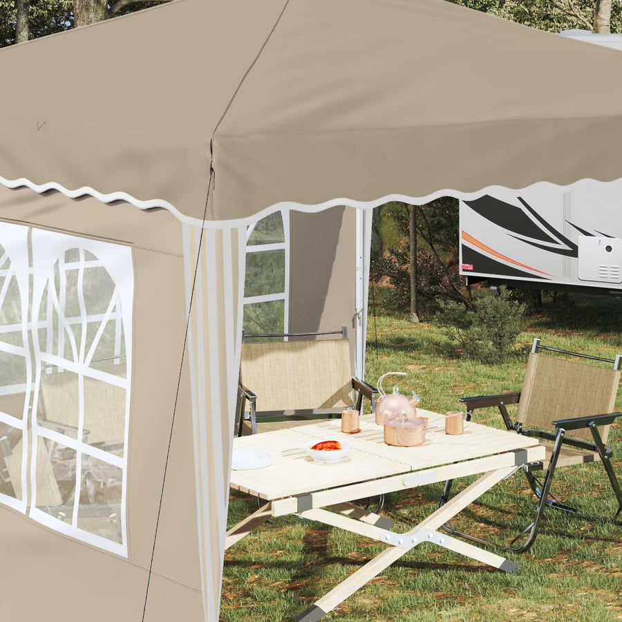 Pop-up Feesttent Crème 288 x 288 x 245 cm Oxford Stof