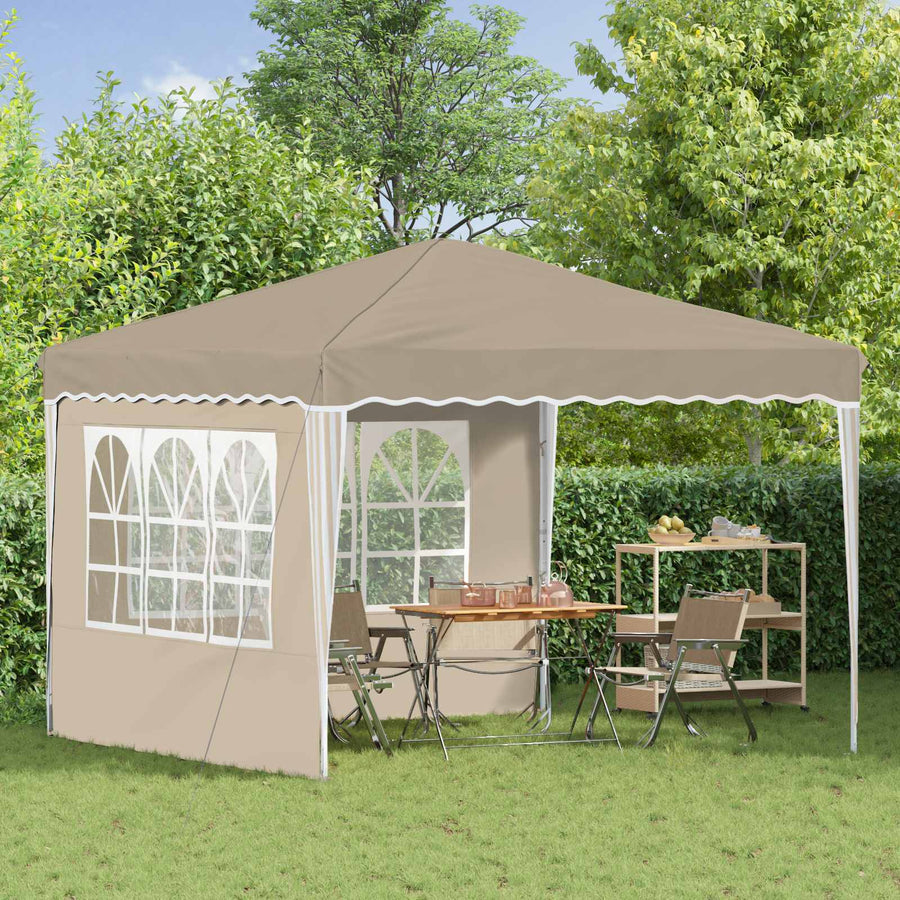 Pop-up Feesttent Crème 288 x 288 x 245 cm Oxford Stof