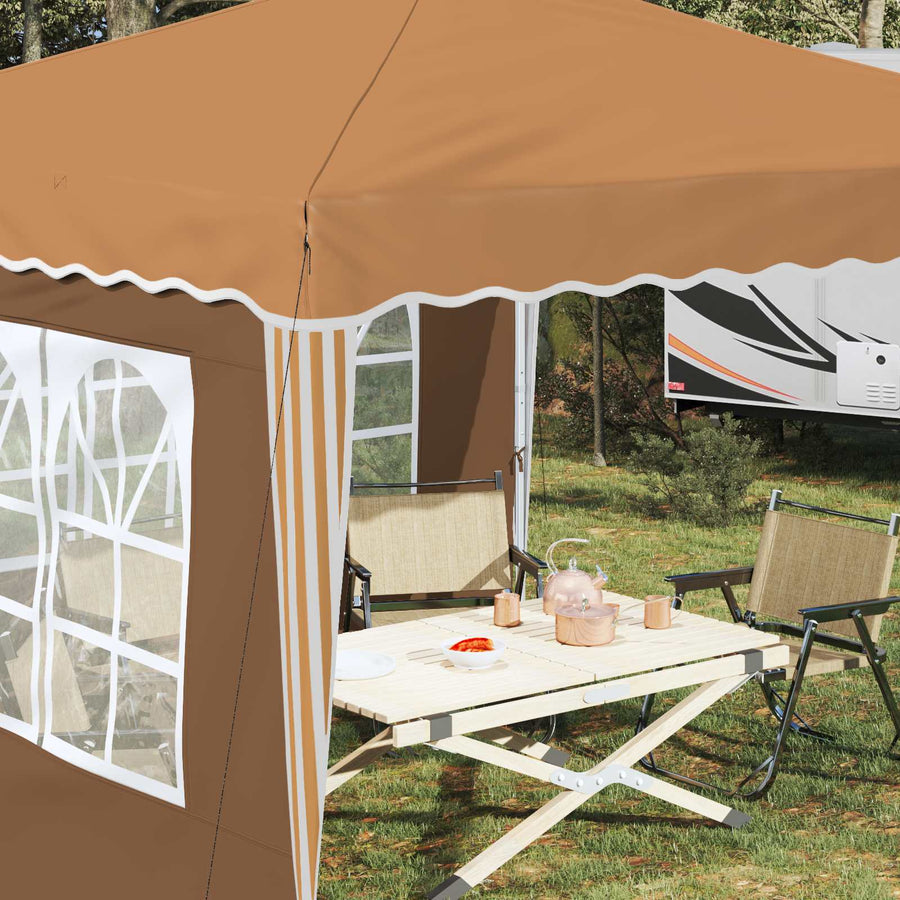 Pop-up Feesttent Beige 288 x 288 x 245 cm Oxford Stof