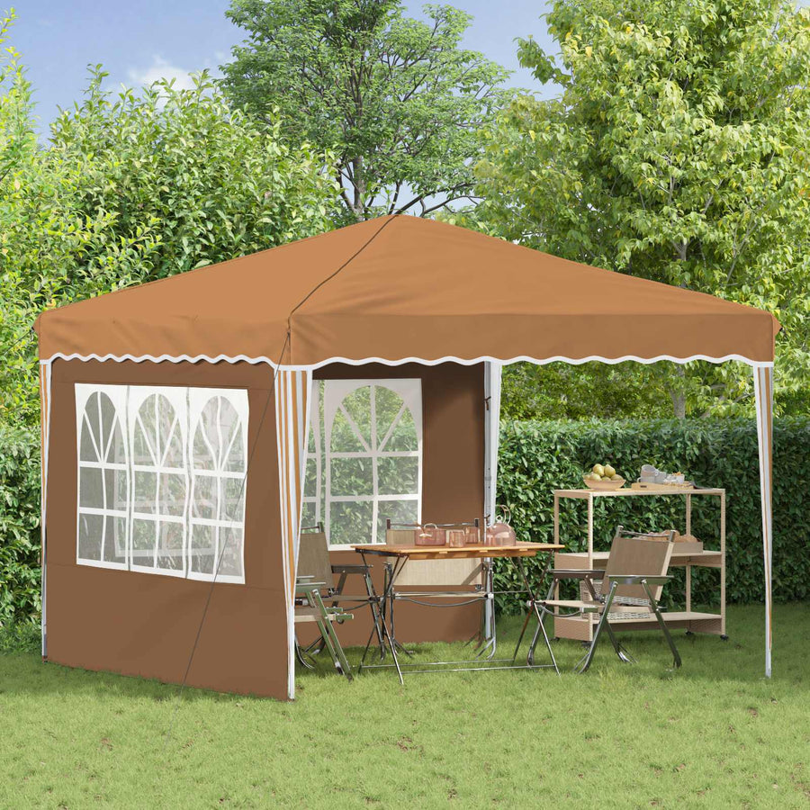 Pop-up Feesttent Beige 288 x 288 x 245 cm Oxford Stof