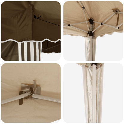 Pop-up Feesttent Taupe 288 x 288 x 245 cm Oxford Stof