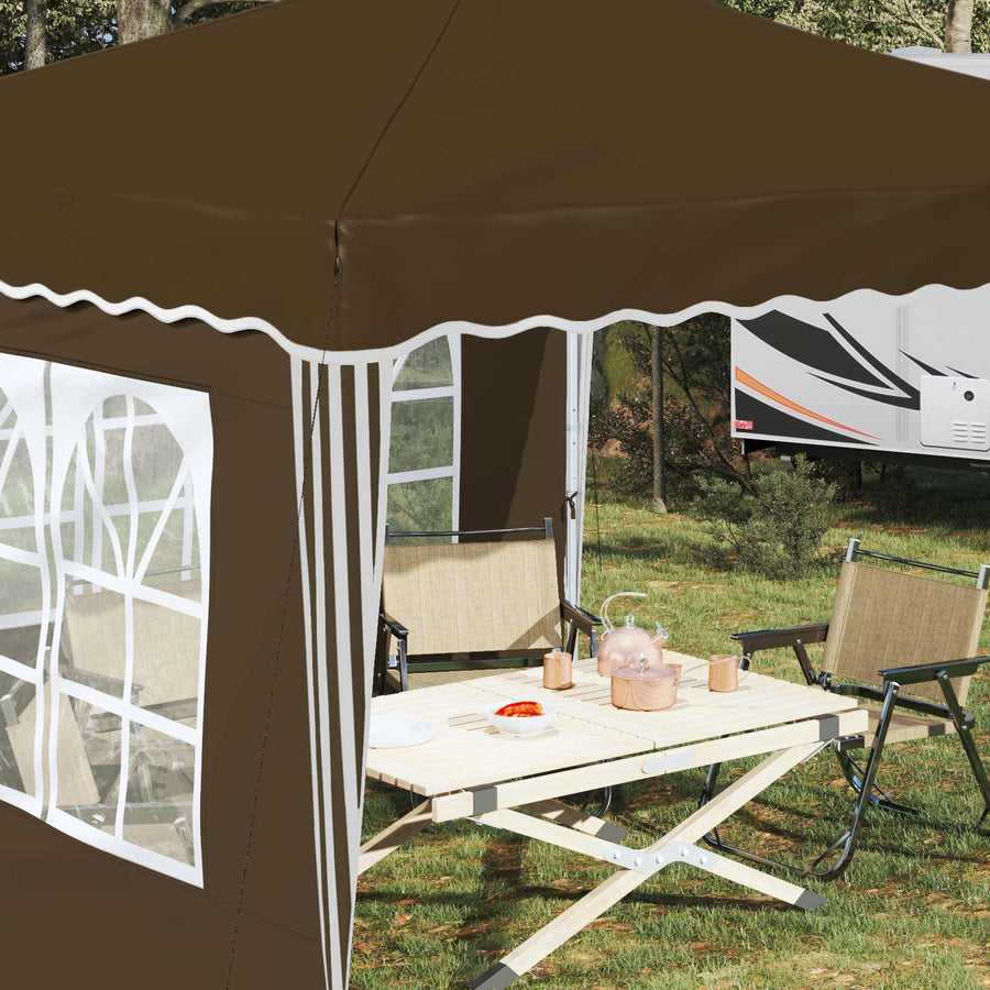 Pop-up Feesttent Taupe 288 x 288 x 245 cm Oxford Stof