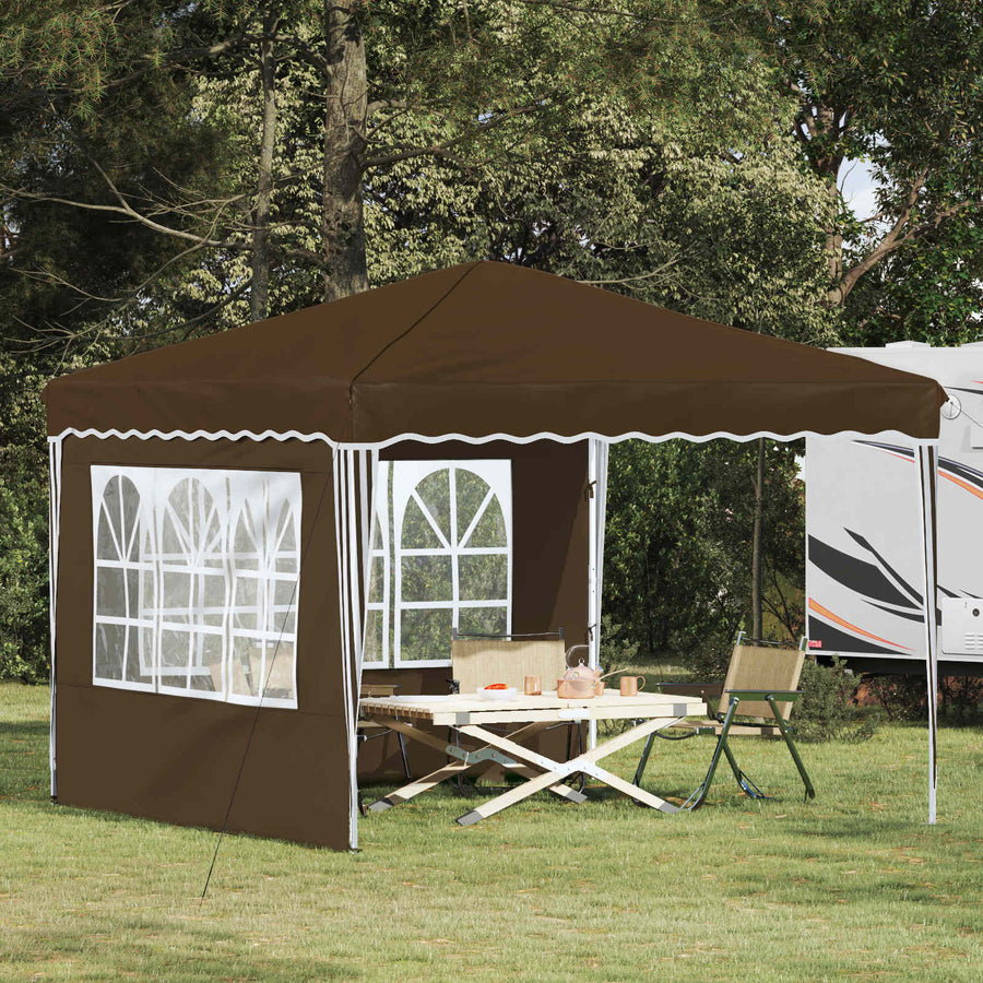 Pop-up Feesttent Taupe 288 x 288 x 245 cm Oxford Stof