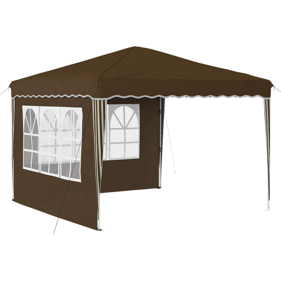 Pop-up Feesttent Taupe 288 x 288 x 245 cm Oxford Stof