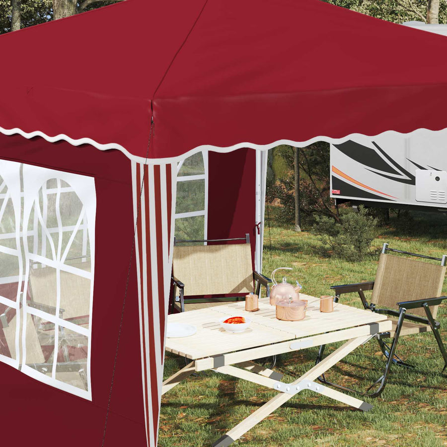 Pop-up Feesttent Bordeauxrood 288 x 288 x 245 cm Oxford Stof