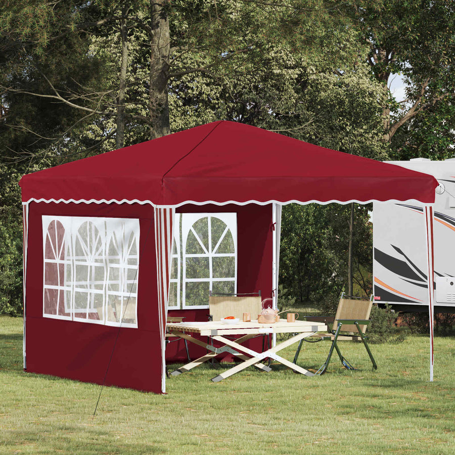 Pop-up Feesttent Bordeauxrood 288 x 288 x 245 cm Oxford Stof