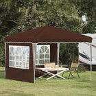 Partytent 288x288x245 cm bruin Oxford stof