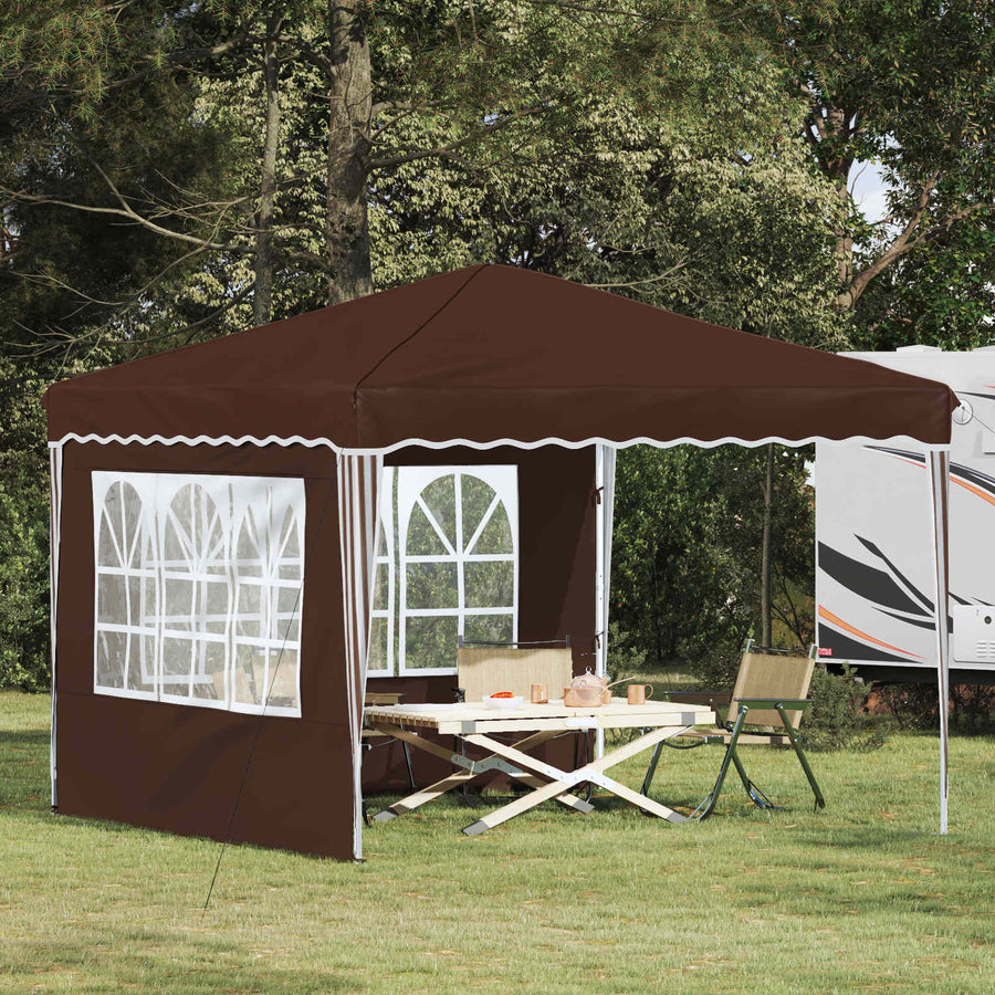 Pop-up Feesttent Bruin 288 x 288 x 245 cm Oxford Stof