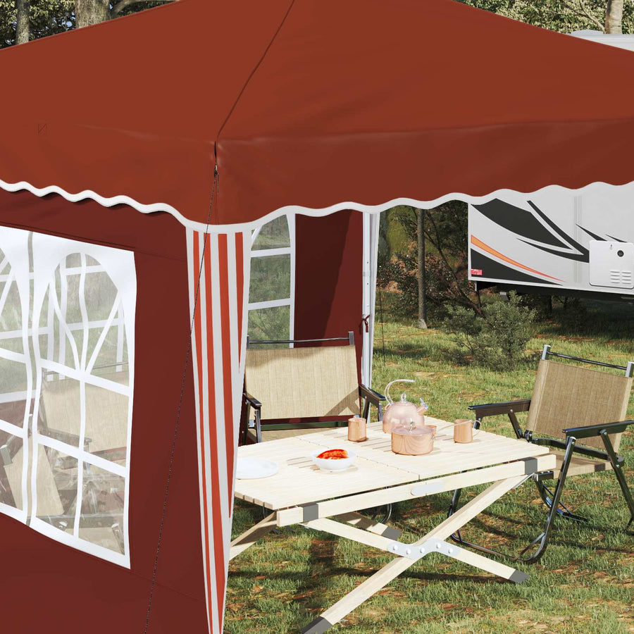 Pop-up Feesttent Terracotta 288 x 288 x 245 cm Oxford Stof