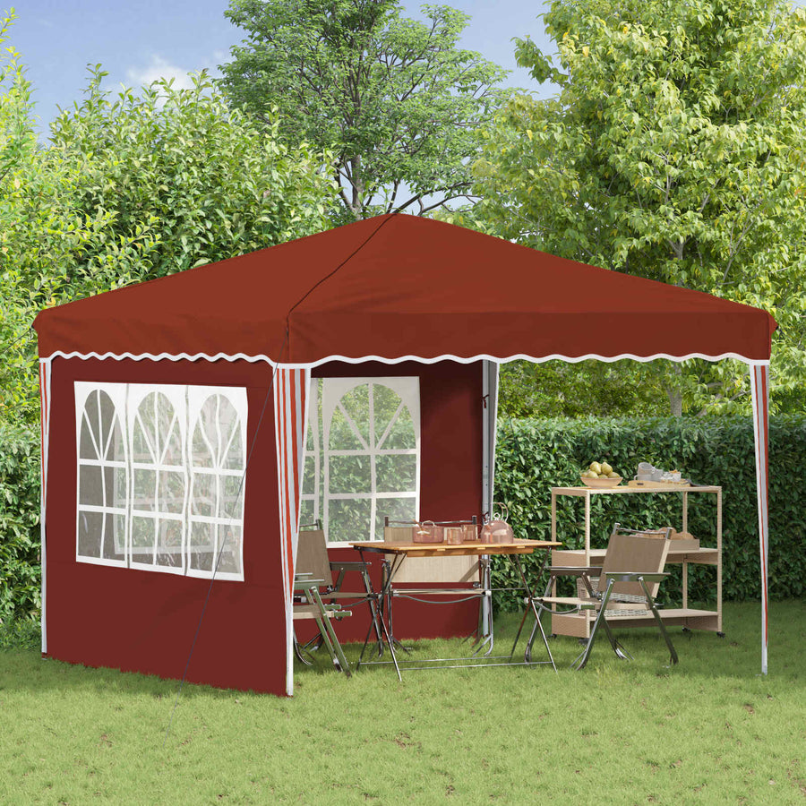Pop-up Feesttent Terracotta 288 x 288 x 245 cm Oxford Stof
