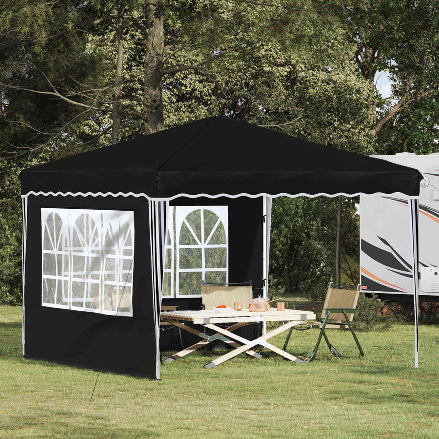 Pop-up Feesttent Zwart 288 x 288 x 245 cm Oxford Stof