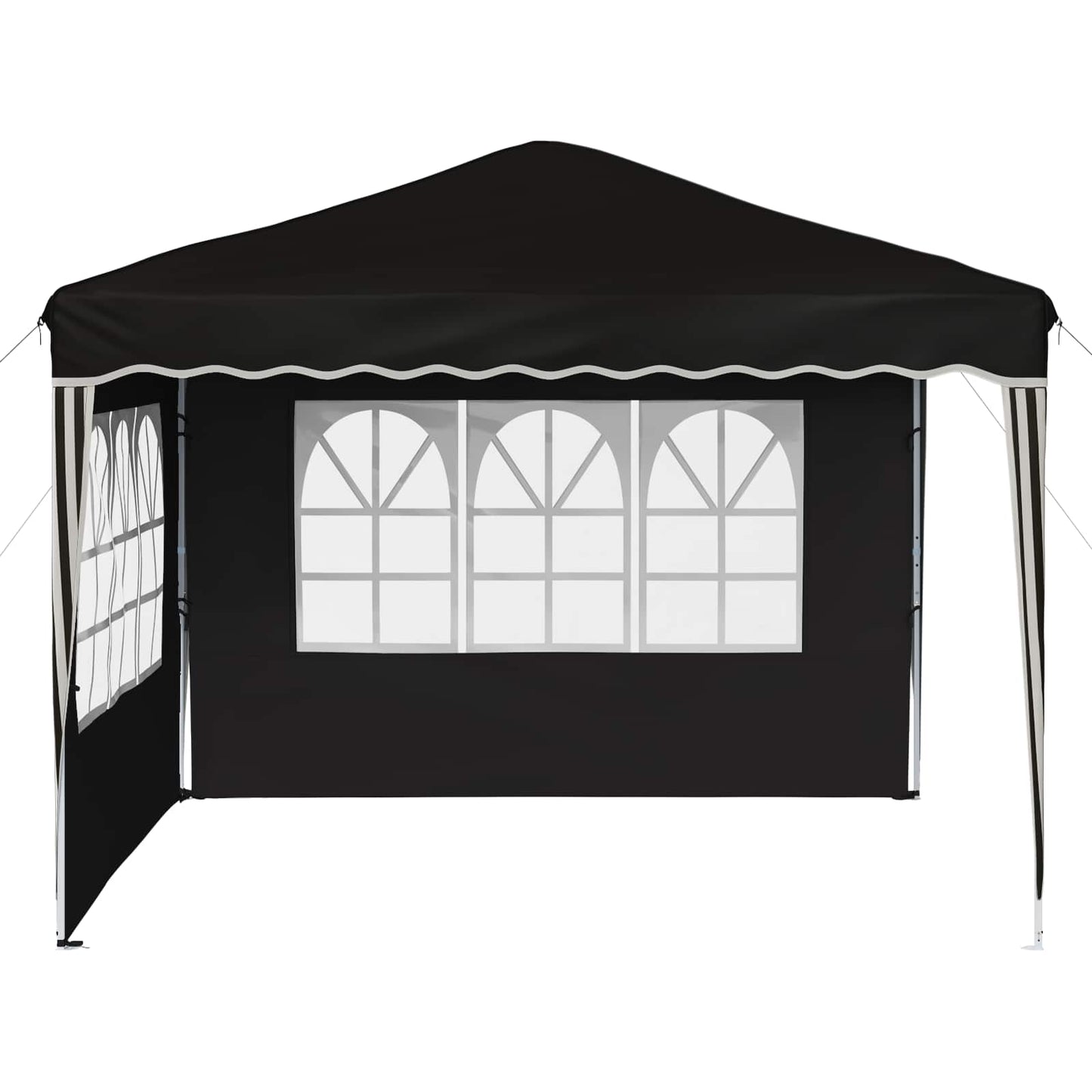 Pop-up Feesttent Zwart 288 x 288 x 245 cm Oxford Stof