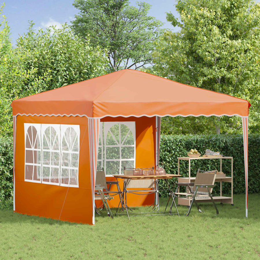Pop-up Feesttent Oranje 288 x 288 x 245 cm Oxford Stof