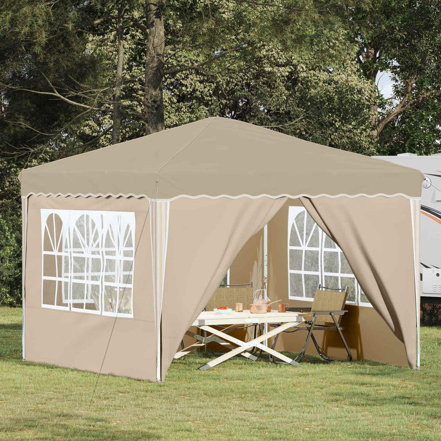 Pop-up Feesttent Crème 288 x 288 x 245 cm Oxford Stof