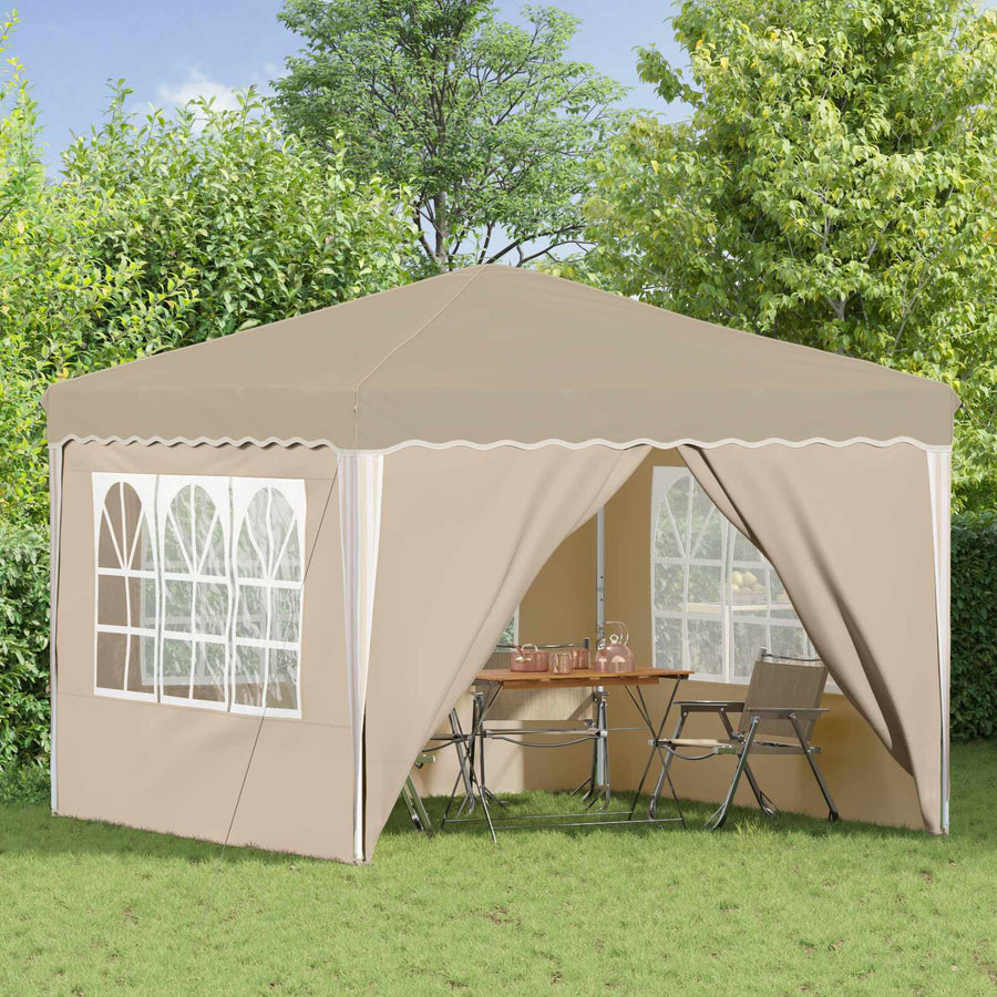 Pop-up Feesttent Crème 288 x 288 x 245 cm Oxford Stof