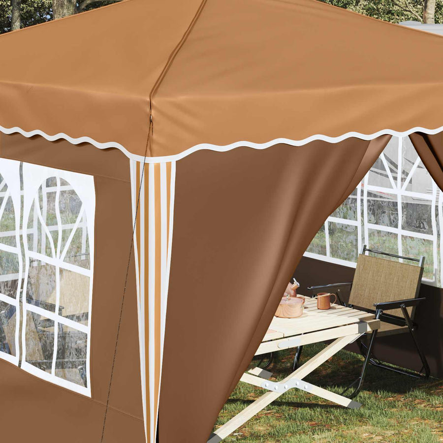 Pop-up Feesttent Beige 288 x 288 x 245 cm Oxford Stof