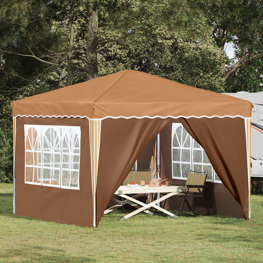 Pop-up Feesttent Beige 288 x 288 x 245 cm Oxford Stof
