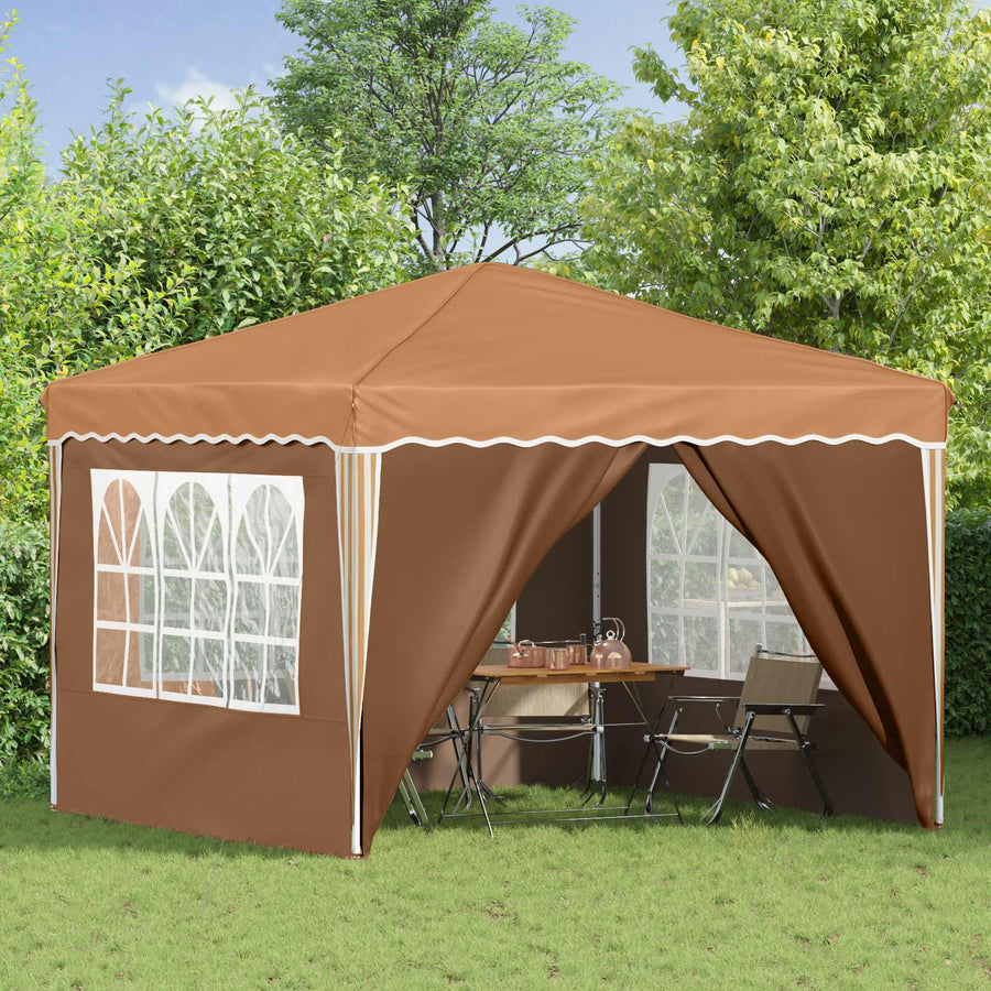 Pop-up Feesttent Beige 288 x 288 x 245 cm Oxford Stof
