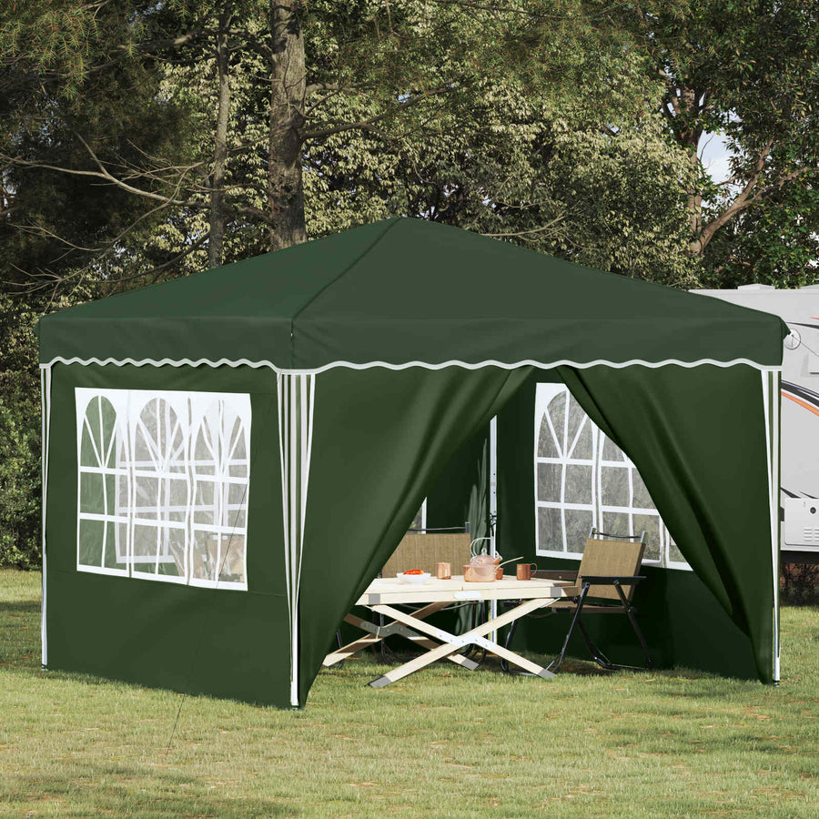 Pop-up Feesttent Groen 288 x 288 x 245 cm Oxford Stof