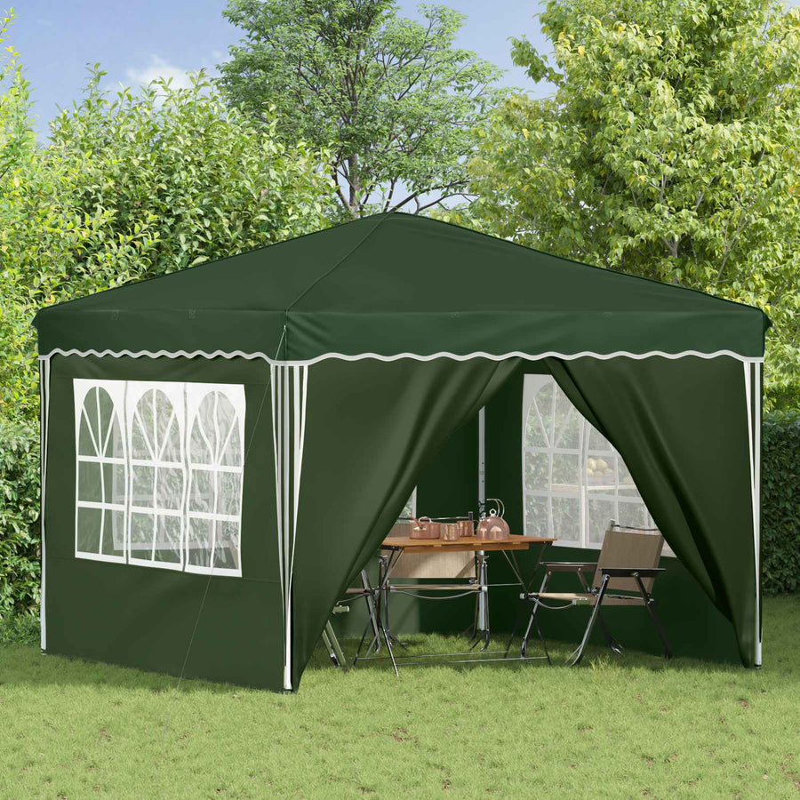 Pop-up Feesttent Groen 288 x 288 x 245 cm Oxford Stof