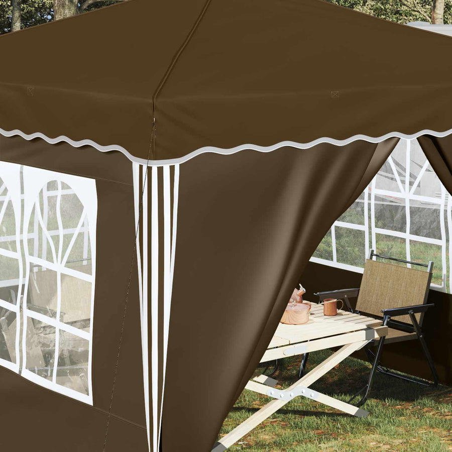 Pop-up Feesttent Taupe 288 x 288 x 245 cm Oxford Stof