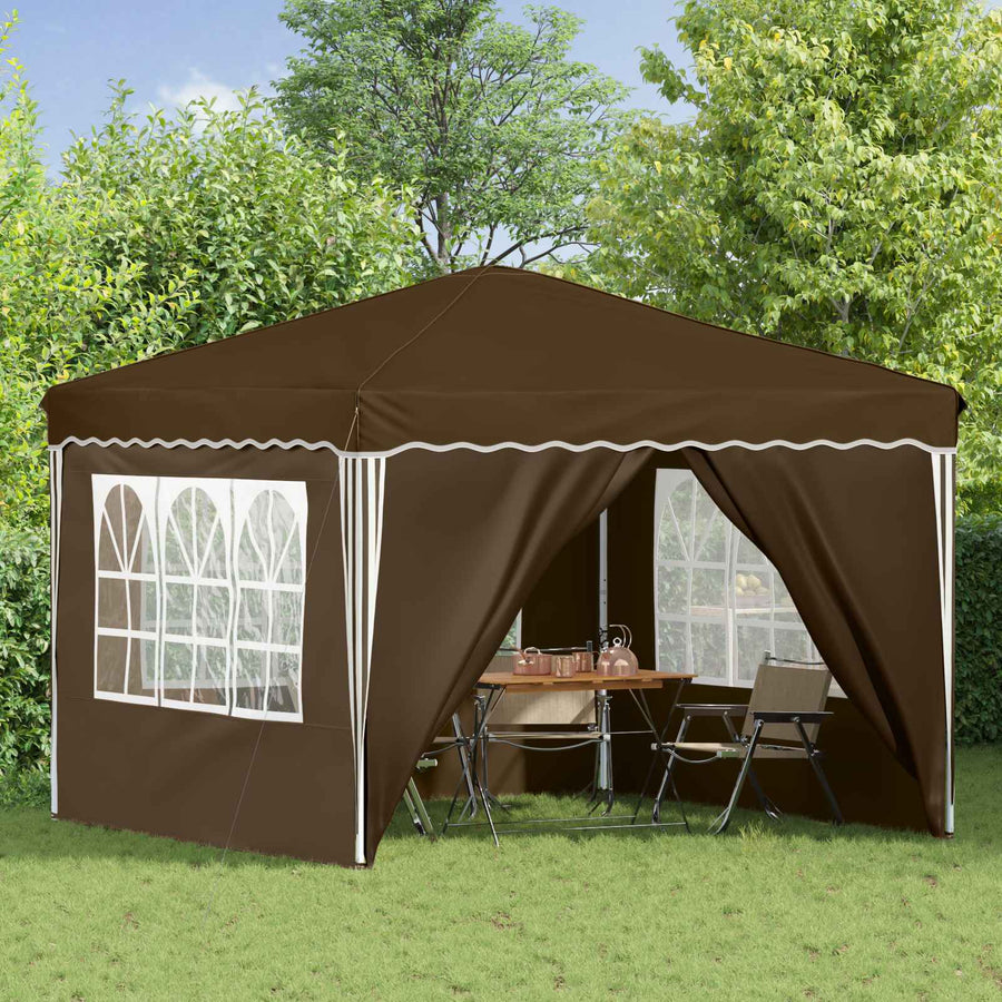 Pop-up Feesttent Taupe 288 x 288 x 245 cm Oxford Stof