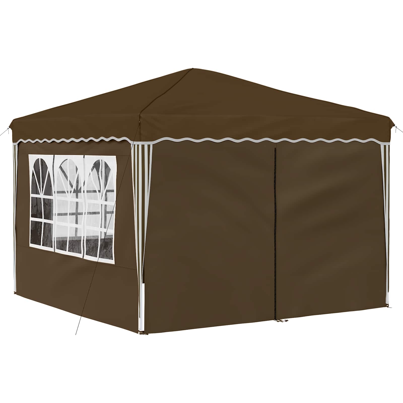 Pop-up Feesttent Taupe 288 x 288 x 245 cm Oxford Stof